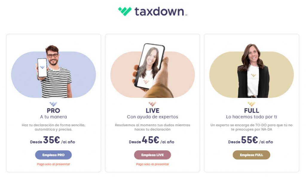 precios Taxdown