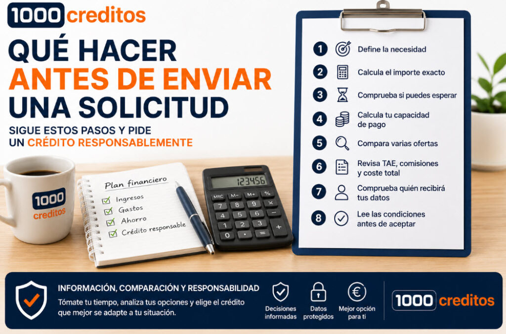 Qué hacer antes de enviar una solicitud