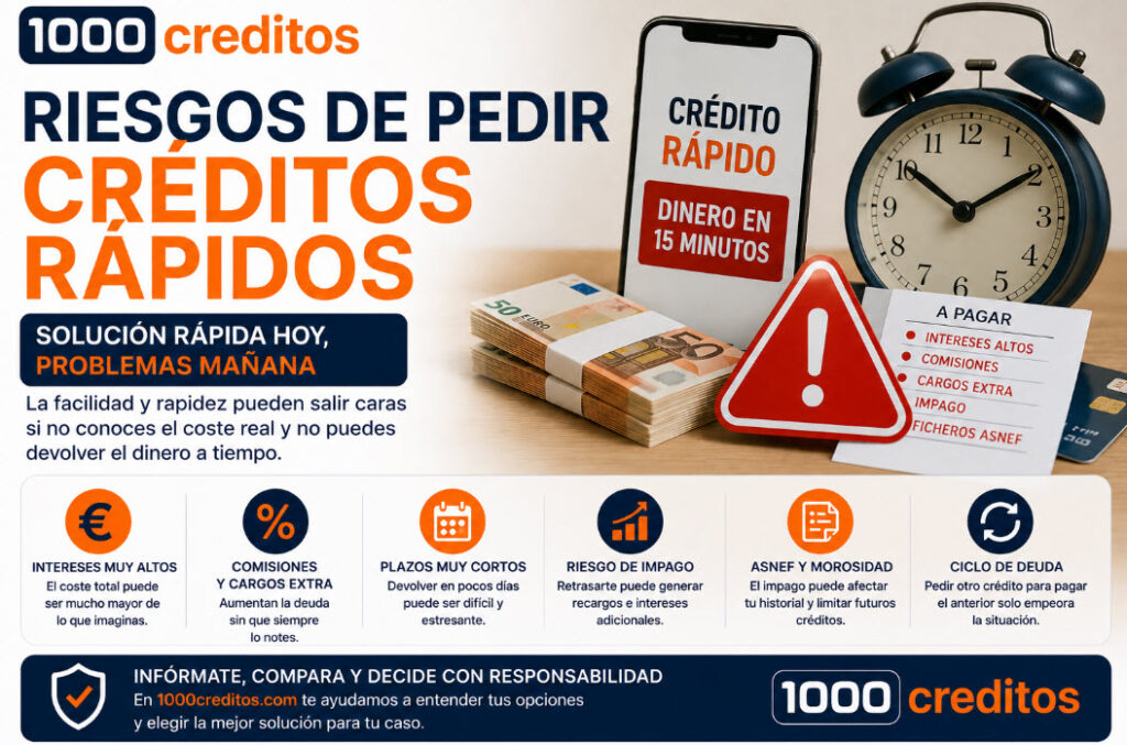 Riesgos de pedir créditos rápidos