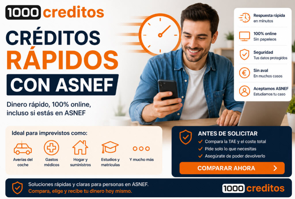 Créditos rápidos con ASNEF