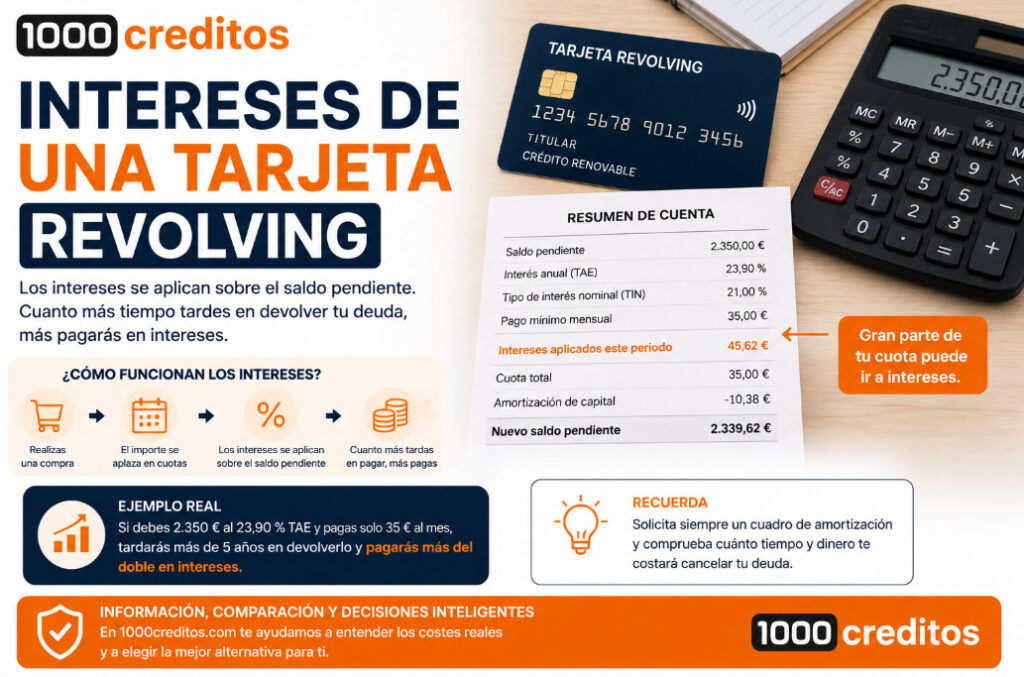 Intereses de una tarjeta revolving