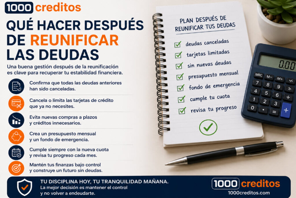 que hacer despues de reunificar las deudas